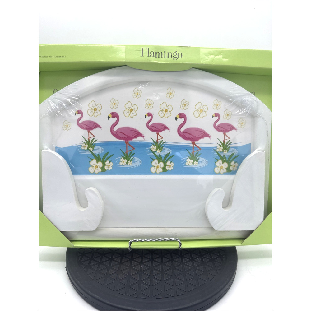 Flamingo Vintage Wood Wall Hanging Paper Towel Roll Holder